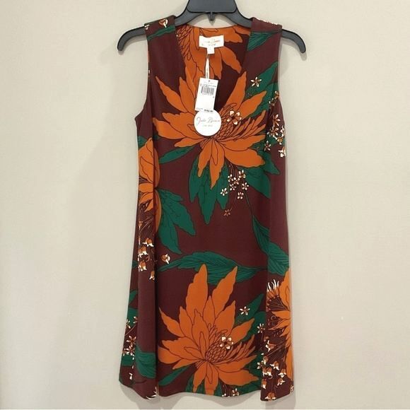 Julie Brown NYC Shift Dress Floral V-Neck Sleeveless Mini Sz XS NWT Lissy - Picture 3 of 8